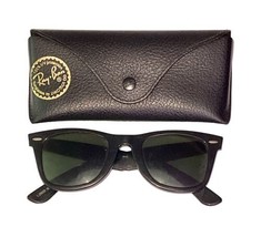 Rare Vintage Black B&amp;L Ray Ban Wayfarer Sunglasses L2009 XVAS Made in USA - £281.48 GBP
