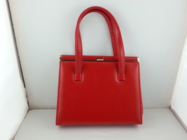 Julius Resnick Vintage Handbag  Red Faux Leather - £55.06 GBP
