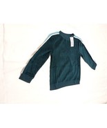 Kids Cat and Jack Striped Sleeve Sweatshirt (Size S / 6-7) &quot;TEAL GREEN&quot; ... - $360.35 MXN
