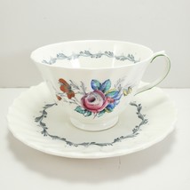 Royal Doulton The Chelsea Rose Footed Cup and Saucer 6 oz Tea Coffee - $12.80