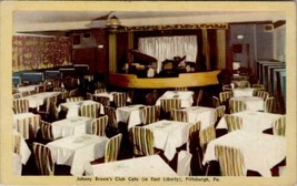 Pittsburgh Pa Johnny Brown&#39;s Club Cafe Franktown Ave Interior Penna Postcard U8 - $89.95