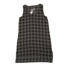 NWT Eileen Fisher Scoop Neck Tunic in Surplus Buffalo Check Plaid Silk Top XS - £68.96 GBP