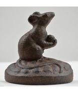 Mouse Design Cast Iron Door Stop Wedge Jam Home Decor Accent Collectible... - £6.26 GBP