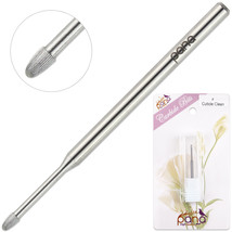 Professional Silver Cuticle Clean Safety Carbide Nail Drill Bit Fine Grit - £27.35 GBP