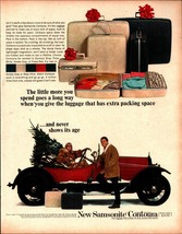 1965 Rolls Royce Christmas tree couple Samsonite vintage photo print ad sexy e6 - £19.24 GBP