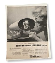 1964 Vintage Bell System Picturephone Ad 13”x10” Early Video Call Tech - VGUC - £10.66 GBP