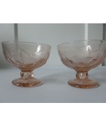 Vintage Pink Stemed Glasses / tumbler set of 2 -Depression glass (Rare/u... - $277.25 MXN