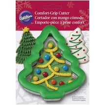 Wilton Christmas Tree Comfort Grip Stainless Steel Cookie Cutter - £13.47 GBP