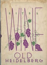 1935 EITAL Cellar Book Old Heidelberg Inn Wine List Chicago Illinois Number 87 - £118.70 GBP