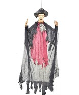 Bowler Man Prop Hanging Skeleton Open Mouth 36&quot; Halloween Haunted House ... - £44.06 GBP