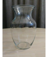 Clear Glass Vase 8 H x 5 W Oval Round Flower Centerpiece  - $22.76