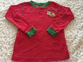 Carters Boys Red Green Reindeer SANTA’S HELPER Snug Long Sleeve Pajama S... - $4.90