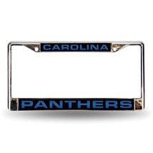 NFL Carolina Panthers Laser Chrome Acrylic License Plate Frame - £23.59 GBP