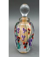 Roger Gandelman 2013 Signed Hand Blown Art Glass Floral Perfume Bottle W... - £270.22 GBP