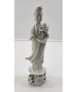 *B42) Vintage Blanc de Chine White Chinese Porcelain Guanyin Goddess Fig... - $39.59