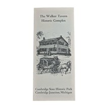 Vtg Walker Tavern Historic Complex Cambridge Junction Michigan Travel Br... - $9.89