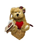 Vintage Boyds Bears Mini Happy Heart Bear in Basket TJ&#39;s Best Dressed 5 ... - £15.05 GBP