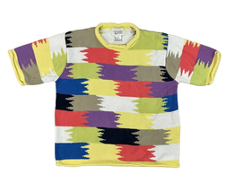 VTG Funky Block Pattern Sweater Top MEDIUM Casual Christopher &amp; Banks Wo... - $17.99