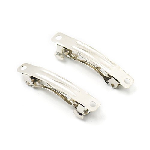 100 pcs 40MM 1 9/16&quot; French Hair Clips Barrette Bow Prong Barrettes Bows - $7.83