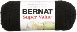 Bernat Super Value Solid Yarn-Black (Pack of 3) - $931.41 MXN