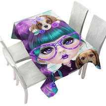 Puppy Loving Petunia Munchkinz Girl Tablecloth - $51.95 CAD+