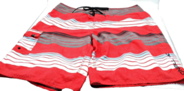 O&#39;Neill Board Shorts Men&#39;s Size 34 Multicolor Stripes Surf &amp; Swim Drawstring - £9.22 GBP