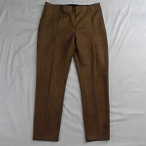 LOFT 12 Camel Khaki Sueded High Rise Side Zip Skinny Stretch Womens Dress Pants - $32.49