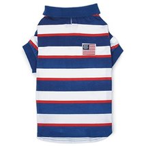 Zack &amp; Zoey Patriotic Pooch SPF40 Polo Shirt for Dogs, 14&quot; Small/Medium - £19.06 GBP