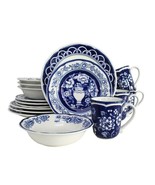 Blue Garden 16 Piece Hand-painted Dinnerware Set - €112,69 EUR