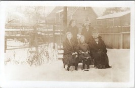 Chicago IL Five Young Ladies in the Snow Doerr Faber Meyer Family Postcard H29 - £11.76 GBP