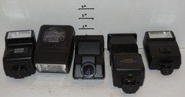 Vintage Film Camera Flash Lot of 5 Untested Parts or repair - $23.79