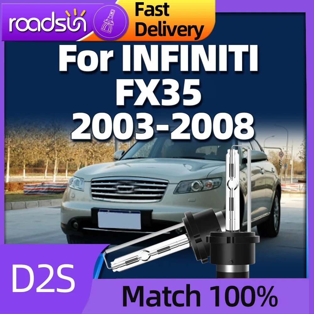 2PCS D2S Xenon Light Bulbs 35W Hid Headlight 6000K White Car Lamps For Infiniti - £27.58 GBP