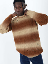 Brown Distressed Gentle Sweater - £86.63 GBP