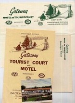 Gateway Tourist Court &amp; Motel Brochures Gananoque Ontario 1950&#39;s Canada - £11.07 GBP