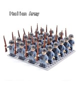 WW2 Military War Soldier Figures Bricks Italian Army Kids Toys Gifts - $30.80