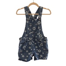 Children&#39;s Place TCP Girls Size 12 Denim Overalls Shortalls Daisy Print - $15.00
