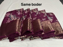 Dreamy Elegance: Super Soft Dola Silk Saree with Special Design, Heavy Jacquard  - £47.95 GBP