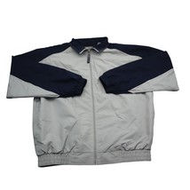 Perry Ellis America Jacket Mens M Gray Blue Active Zip Windbreaker Light... - £19.53 GBP