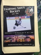 UND Fighting Sioux Hockey History Program Book 64 Pages MSU MAnkato nov dec 2001 - £23.64 GBP