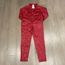 Nwt Juicy Couture Ruby Red Script Branded Tricot Tracksuit Set Size Large L - £111.76 GBP