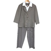Beige Tan Pantsuit Women’s Size 16 Blazer Jacket Pants Set Fashion Bug Business - £32.95 GBP