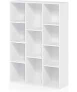 Furinno Luder Bookcase / Book / Storage , 11-Cube, White - £51.57 GBP