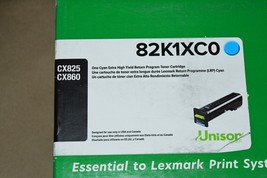 Genuine Lexmark 82K1XC0 Cyan Extra HY Return Program Toner - NEW SEALED ... - $227.85