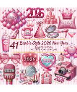 Barbie Style 2026 New Year Clipart | Pink Glam PNGs (Digital Download) - $3.60