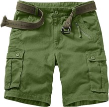 Women&#39;S Cotton Casual Multi-Pocket Relaxe-Fit Twill Bermuda Cargo Shorts From - £36.67 GBP