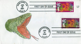 US 3997f FDC Year of Snake, Lunar New Year, hand-painted RW ZAYIX 1223M0240 - $12.00