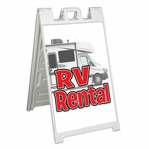Rv Rental Signicade 24x36 Aframe Sidewalk Sign Banner Decal Travel Van - £34.00 GBP+