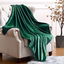 SOCHOW Flannel Fleece Blanket King Size, All Season Lightweight Super, Green - £36.53 GBP