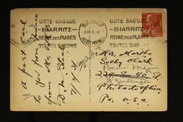Vintage France Postcard Postal History Biarritz Pyrennes Cote Basque 1931 Cancel - £7.58 GBP