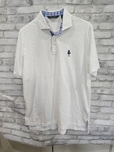 Polo Golf by Ralph Lauren Sz L Polo 1894 Tree Logo White Blue Plaid Accents - $34.21 CAD